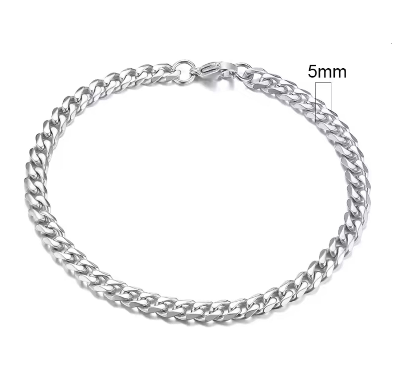 Silver Cuban Link Bracelet