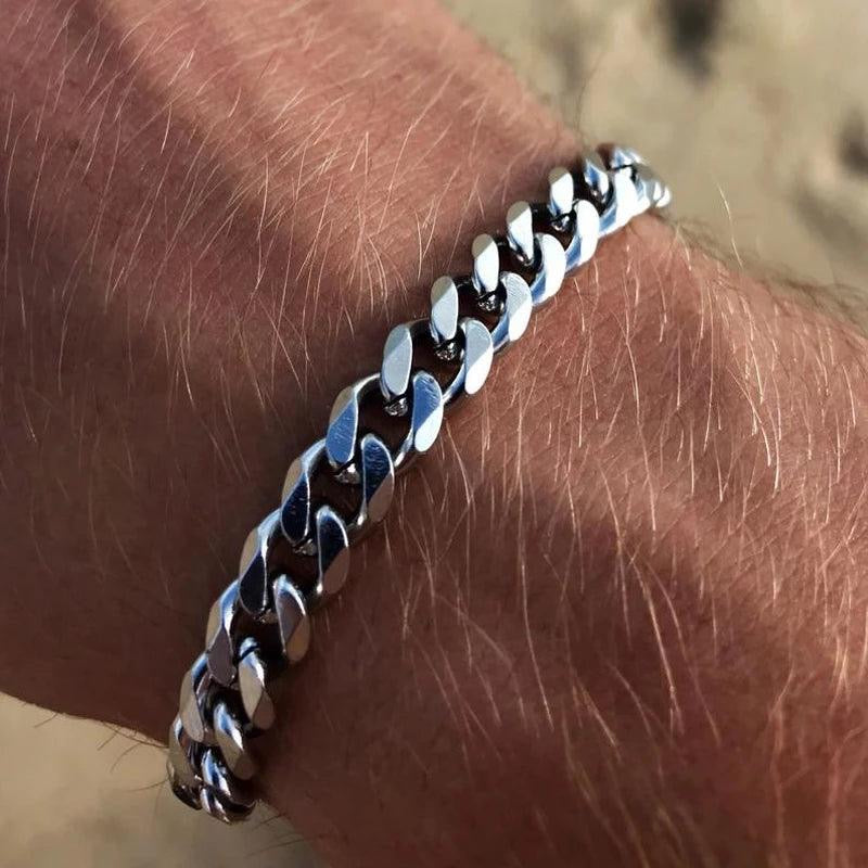 7mm Silver Chain & Bracelet Gift Set