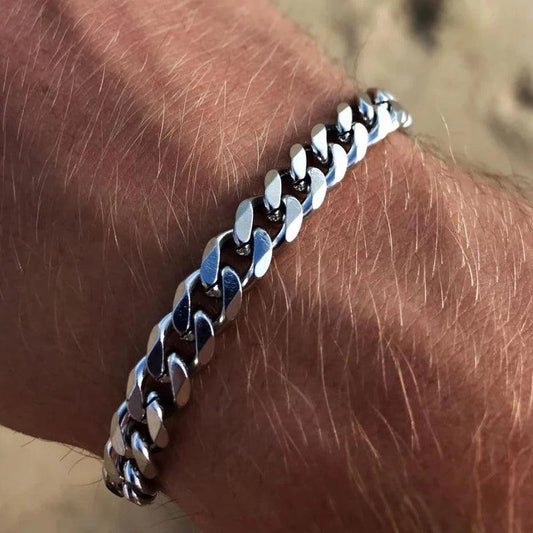 Silver Cuban Link Bracelet