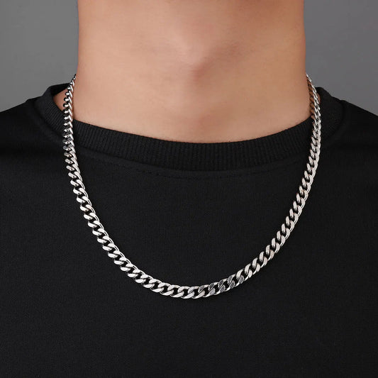Silver Chain & Bracelet Set | 7mm