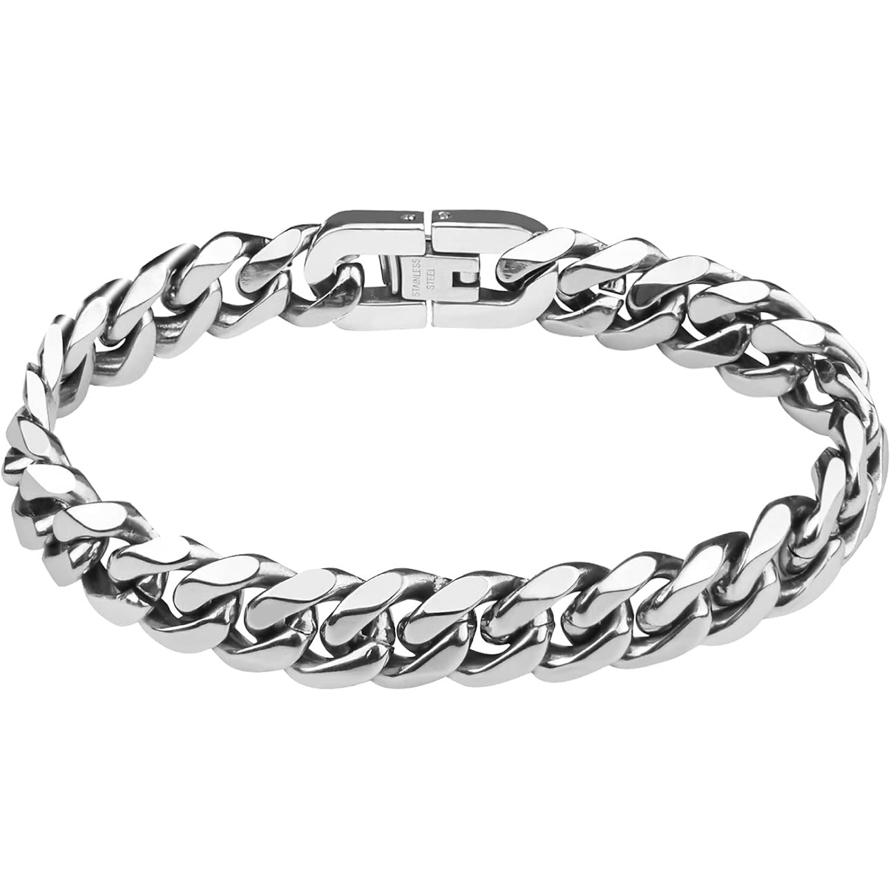 Silver 10MM Cuban Bracelet