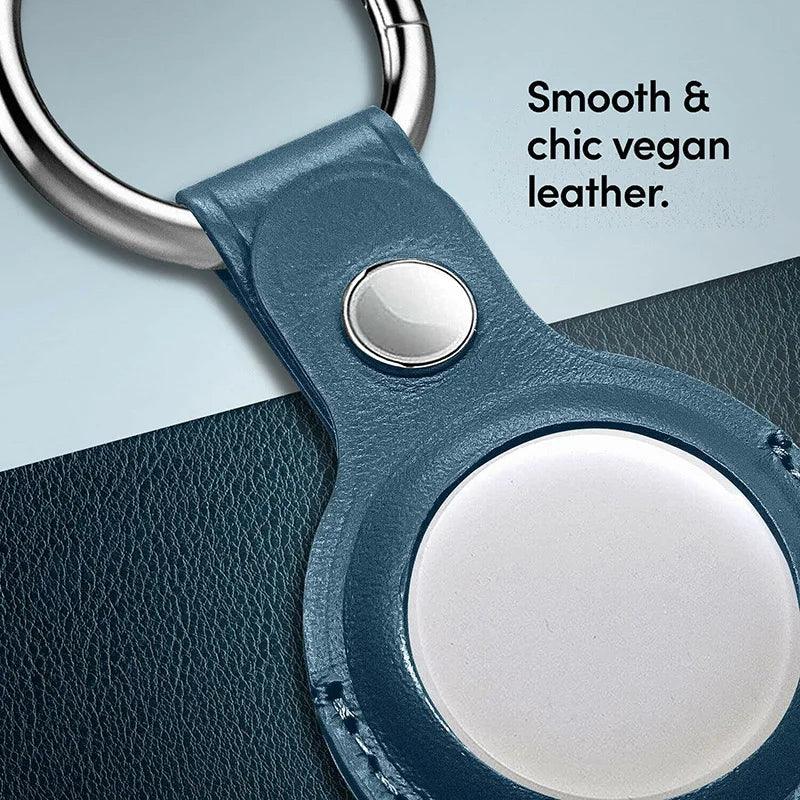 Leather AirTag Keychain Case