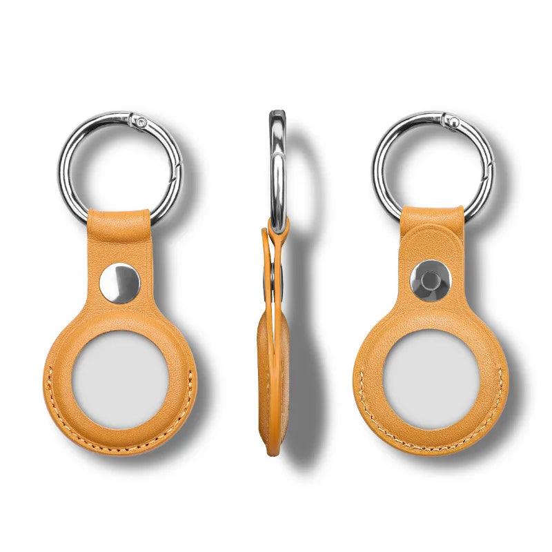 Leather AirTag Keychain Case