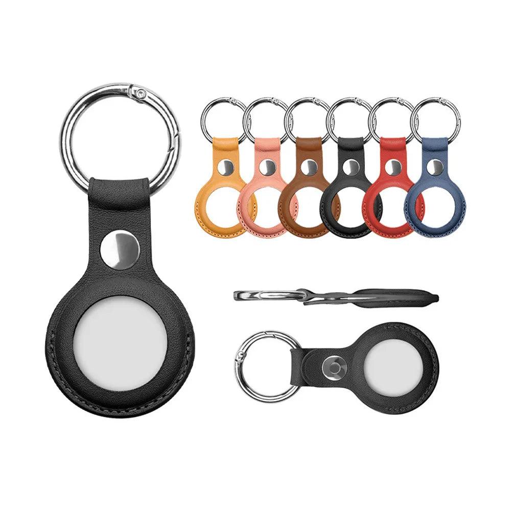 Leather AirTag Keychain Case