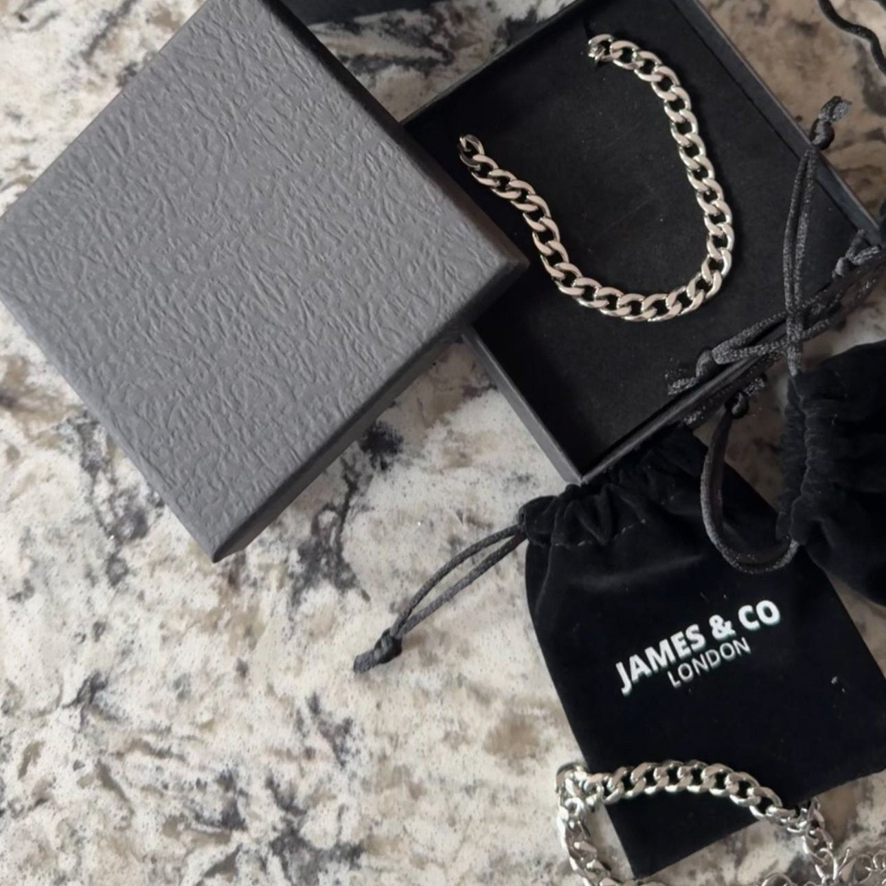 7mm Silver Chain & Bracelet Gift Set