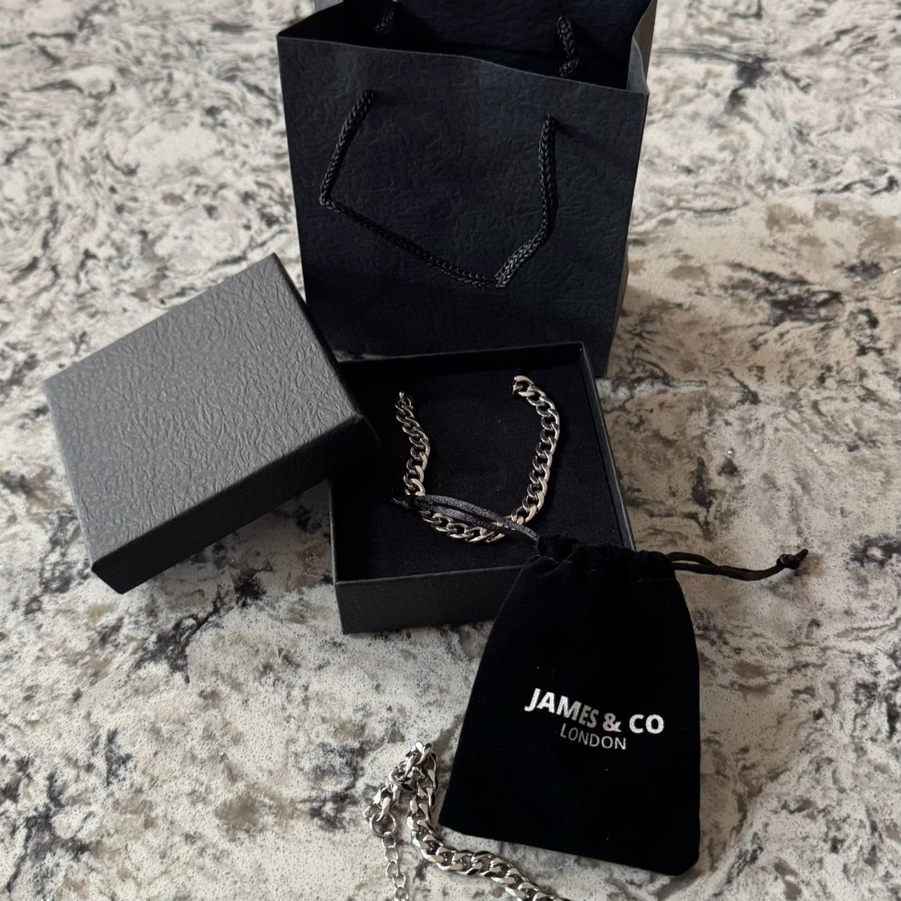 7mm Silver Chain & Bracelet Gift Set
