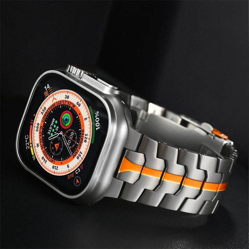 Titanium Apple Watch Band - Titanium Orange