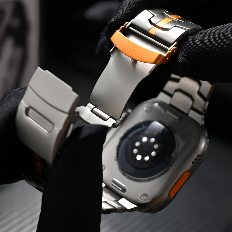 Titanium Apple Watch Band - Titanium Orange
