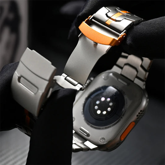 Titanium Apple Watch Band - Titanium Orange