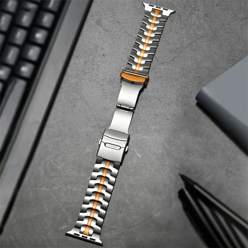 Titanium Apple Watch Band - Titanium Orange