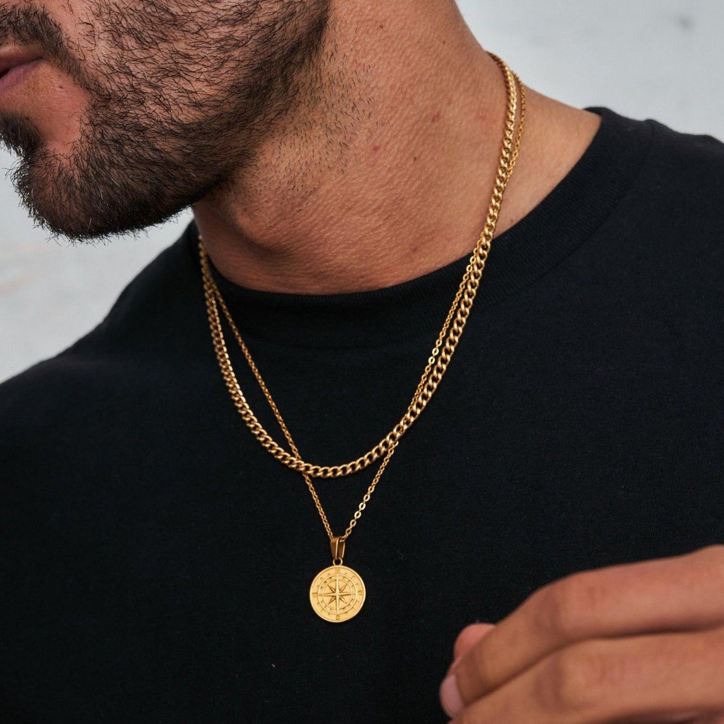 Kompass-Anhänger (Gold)