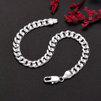 925 Sterling Silver Cuban Link Bracelet