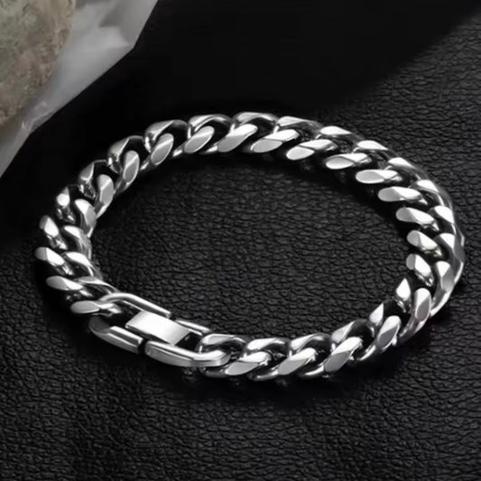 Silver 10MM Cuban Bracelet