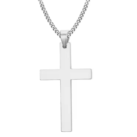 Stainless Steel Cross Necklace Jesus Crucifix Pendant