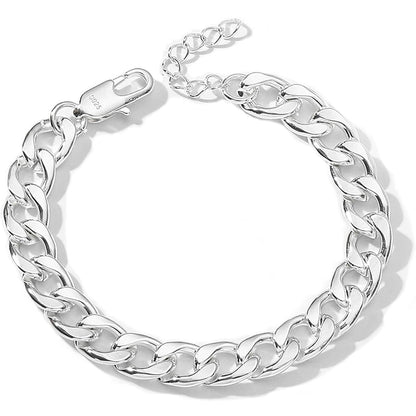 925 Sterling Silver Cuban Link Bracelet