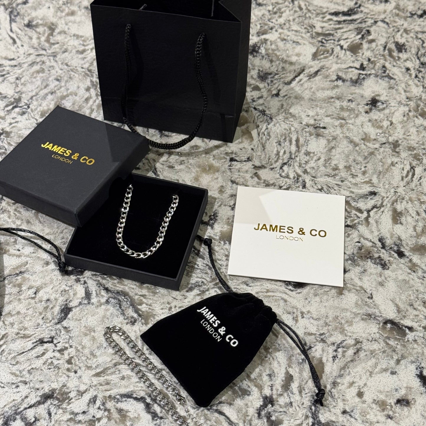 5mm Silver Cuban Chain & Bracelet Gift Set