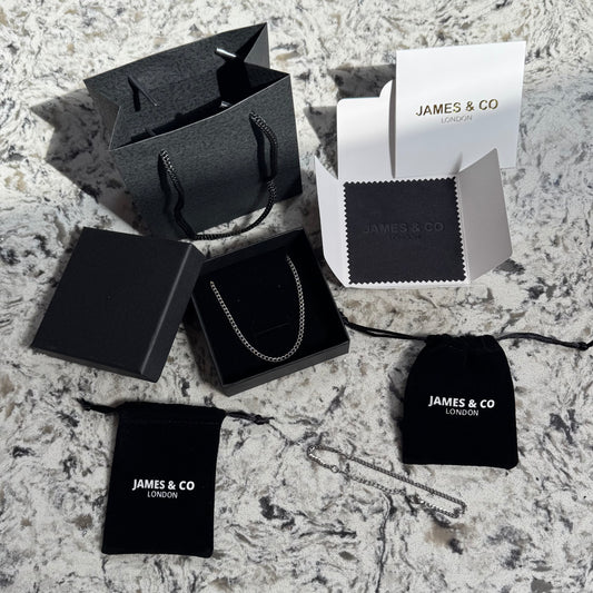 Cuban Silver Chain & Bracelet Gift Set | 3mm