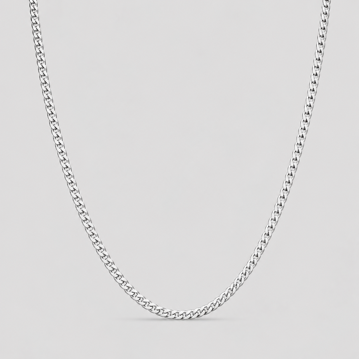 5mm Cuban Chain & Bracelet Gift Set - (Silver)
