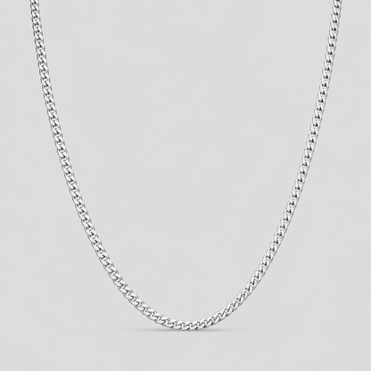 5mm Cuban Chain & Bracelet Gift Set - (Silver)
