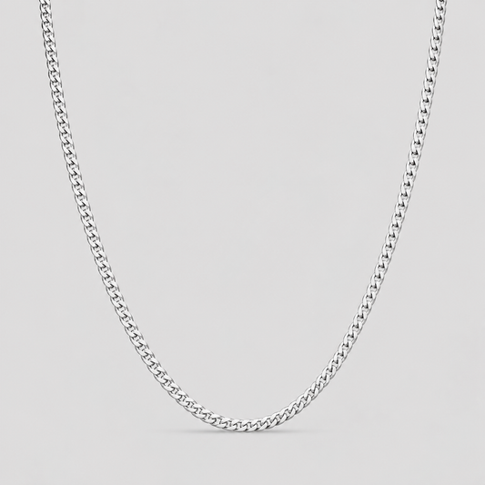 (Silver) Chain & Bracelet Set | 5mm