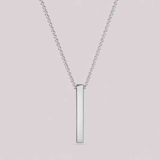 Classic Rectangle Pendant Necklace