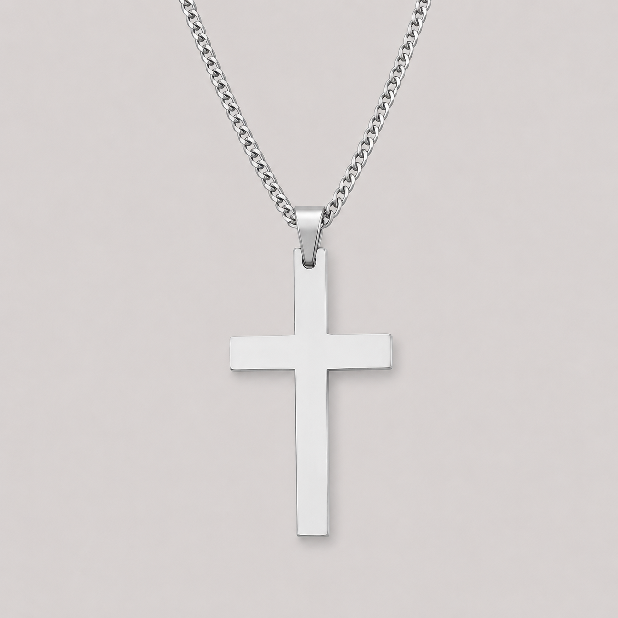 Stainless Steel Cross Necklace Crucifix Pendant