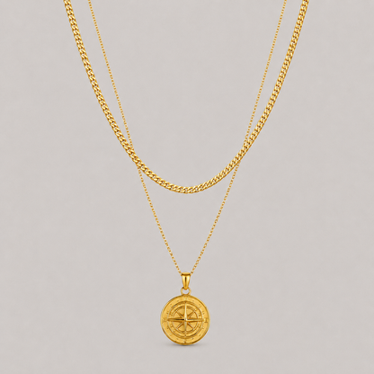 Compass Pendant (Gold Set)