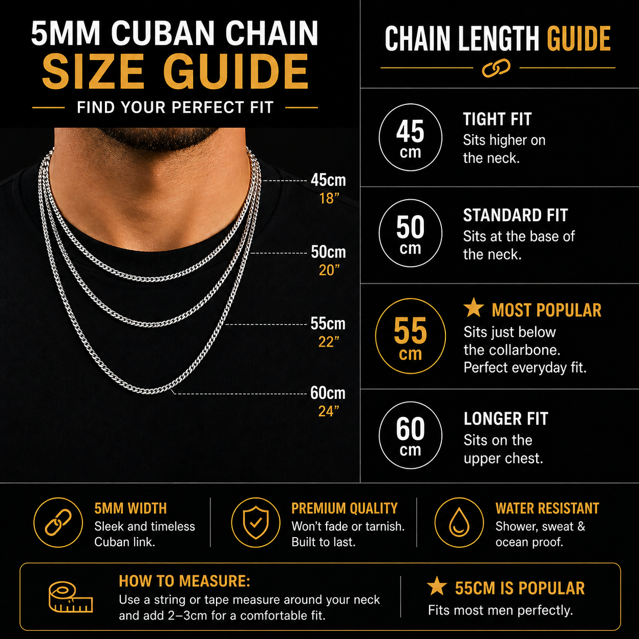 Chaîne cubaine en argent | 5 mm