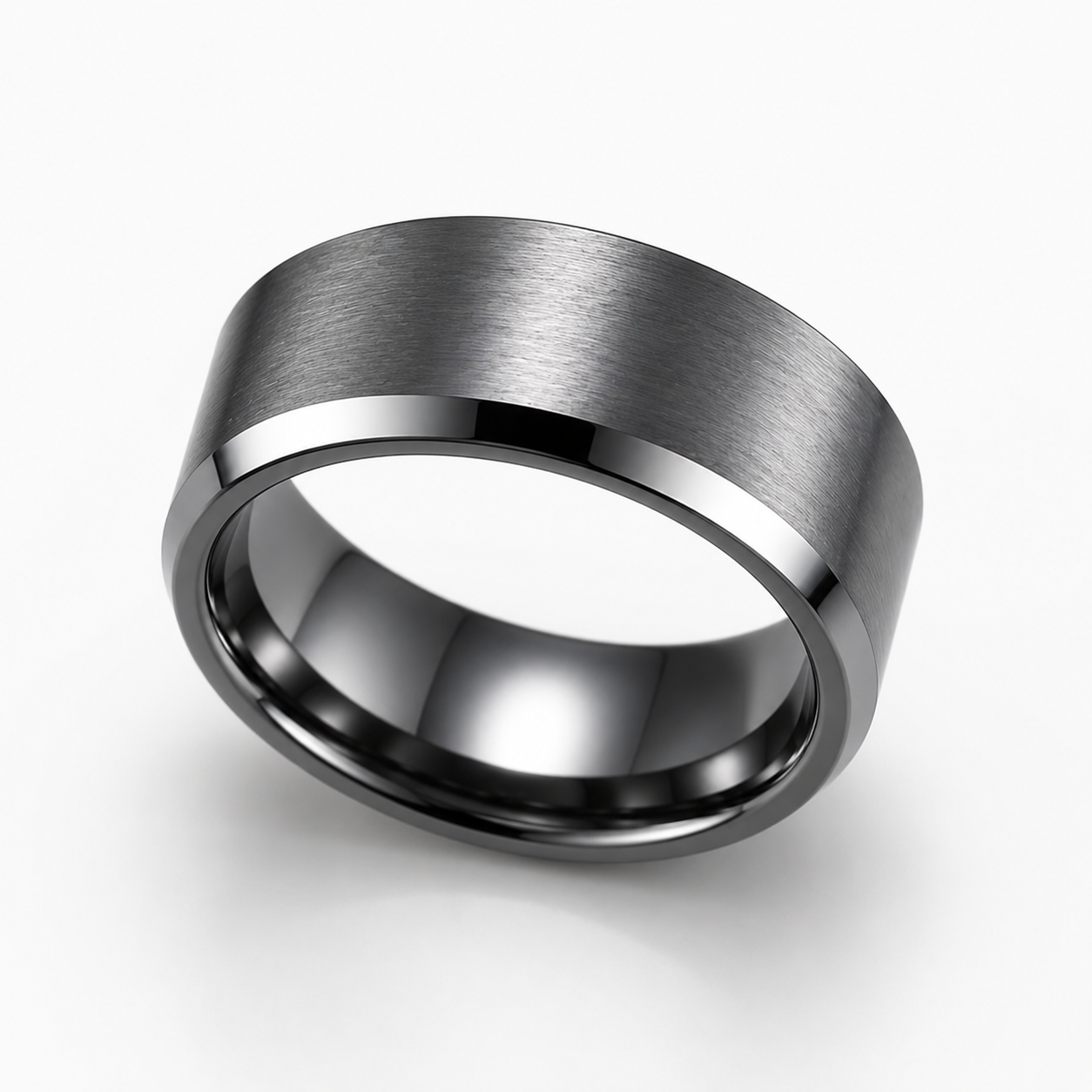 Men’s Stainless Steel Statement Ring, Waterproof, Tarnish Resistant
