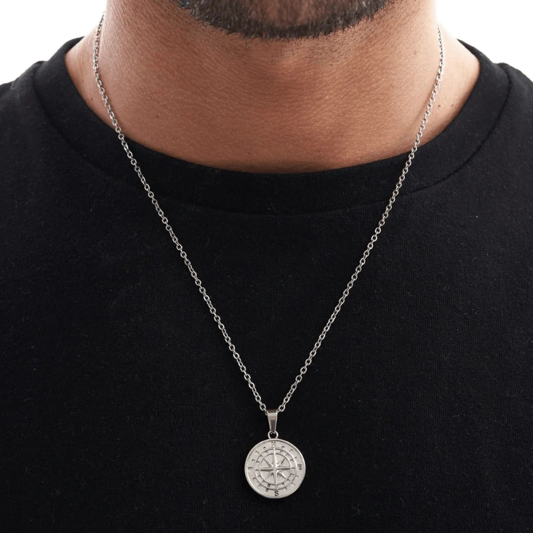 Compass Pendant (Silver Set)
