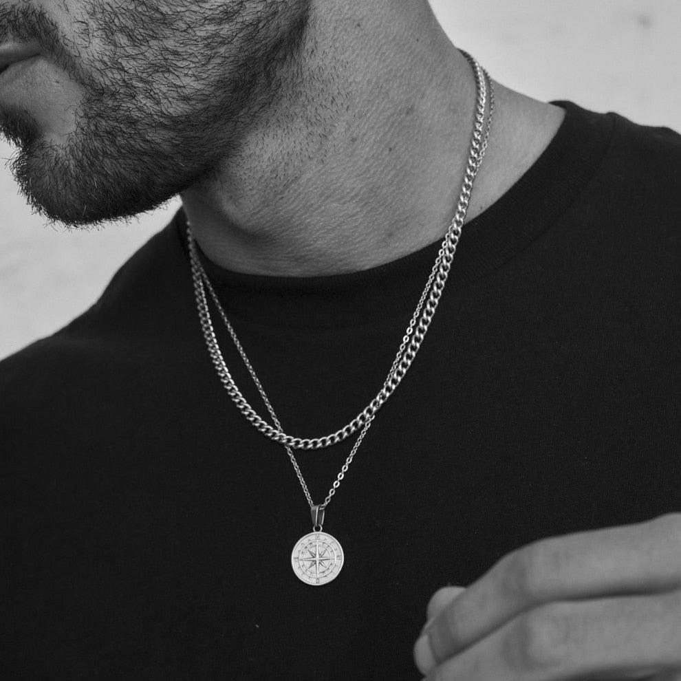 Compass Pendant (Silver Set)